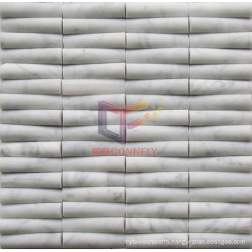 White Marble Bamboo Shape Mosaic Tile (CFS916)